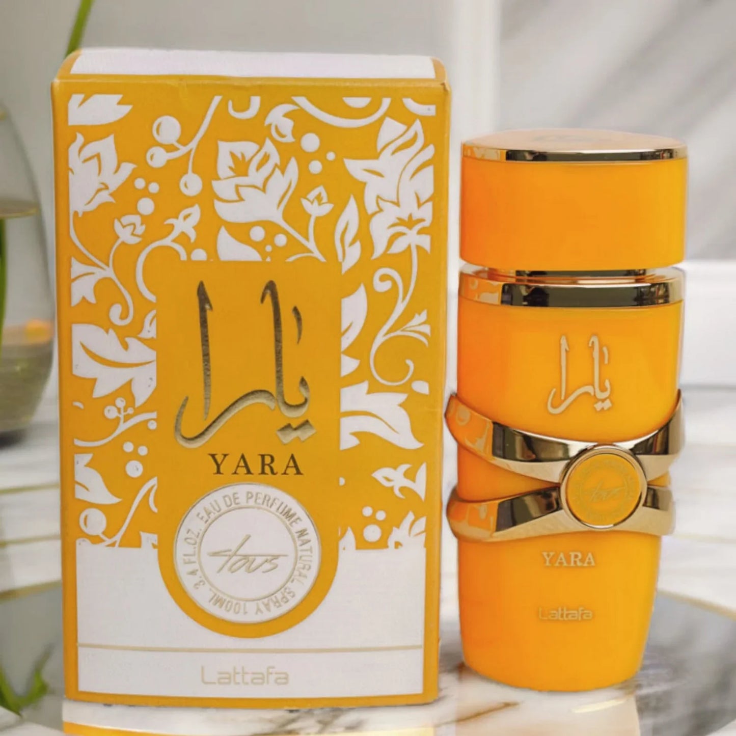 Lattafa Yara Tous Yellow Perfume Spray 3.4oz Lattafa Women's Elegant Spicy Fragrance Long-Lasting Lover Gift Set for Her