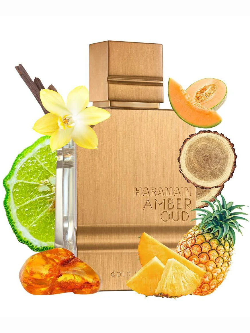 Al Haramain Gold EDP 2.0oz Cologne Amber Scent for Men With Women Luxury Long-Lasting Fragrance, Ideal Xmas & Anniversary Gifts