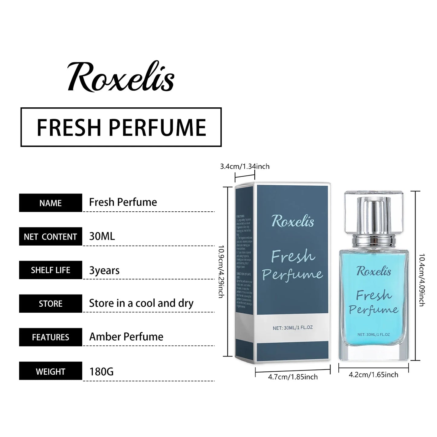 Roxelis 50ml Cologne Pheromone Perfume Bergamot Amber Wood Dating Long Lasting Fragrance Floral Scent Flirting Men Perfume Mist