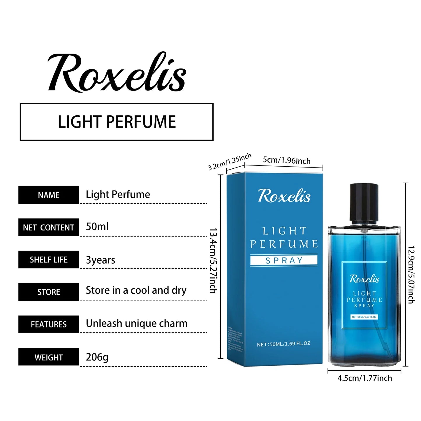 Roxelis Pheromone Light Perfume Spray For Men Lasting Fragrance Scent Of Fresh Natural Elegant Release Charming Dating Perfume