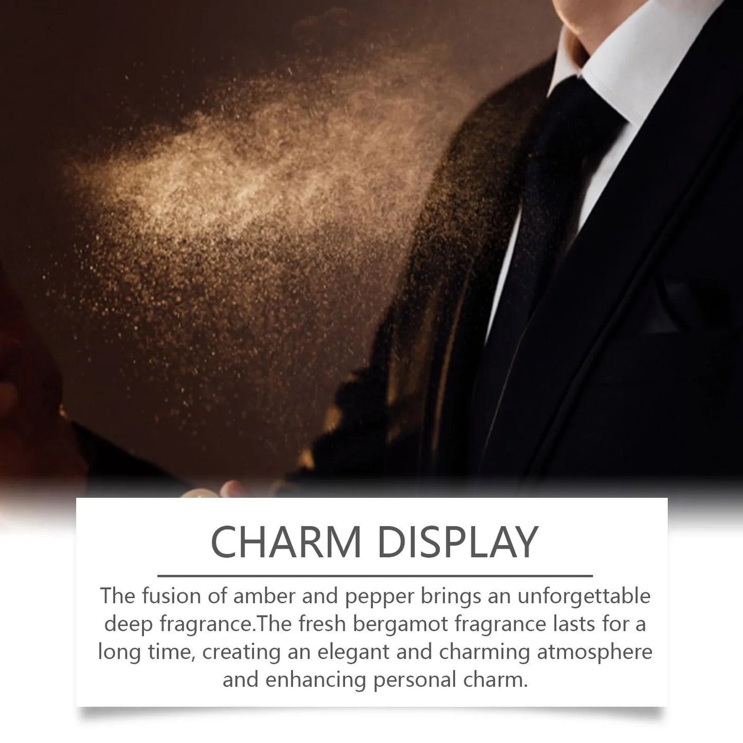 Roxelis 50ml Men Bergamot Perfume Dating Flirting Long Lasting Pheromone Fragrance Refreshing  Deodorant Charming Scent Perfume