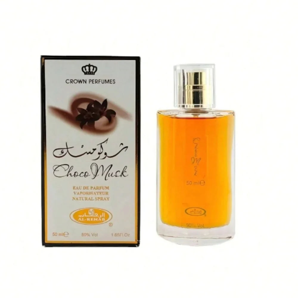Al-Rehab Choco Musk Eau De Parfum Spray for Women's Cologne 1.7 Ounce Long-Lasting Spray Luxury Choice For Lover Gifts
