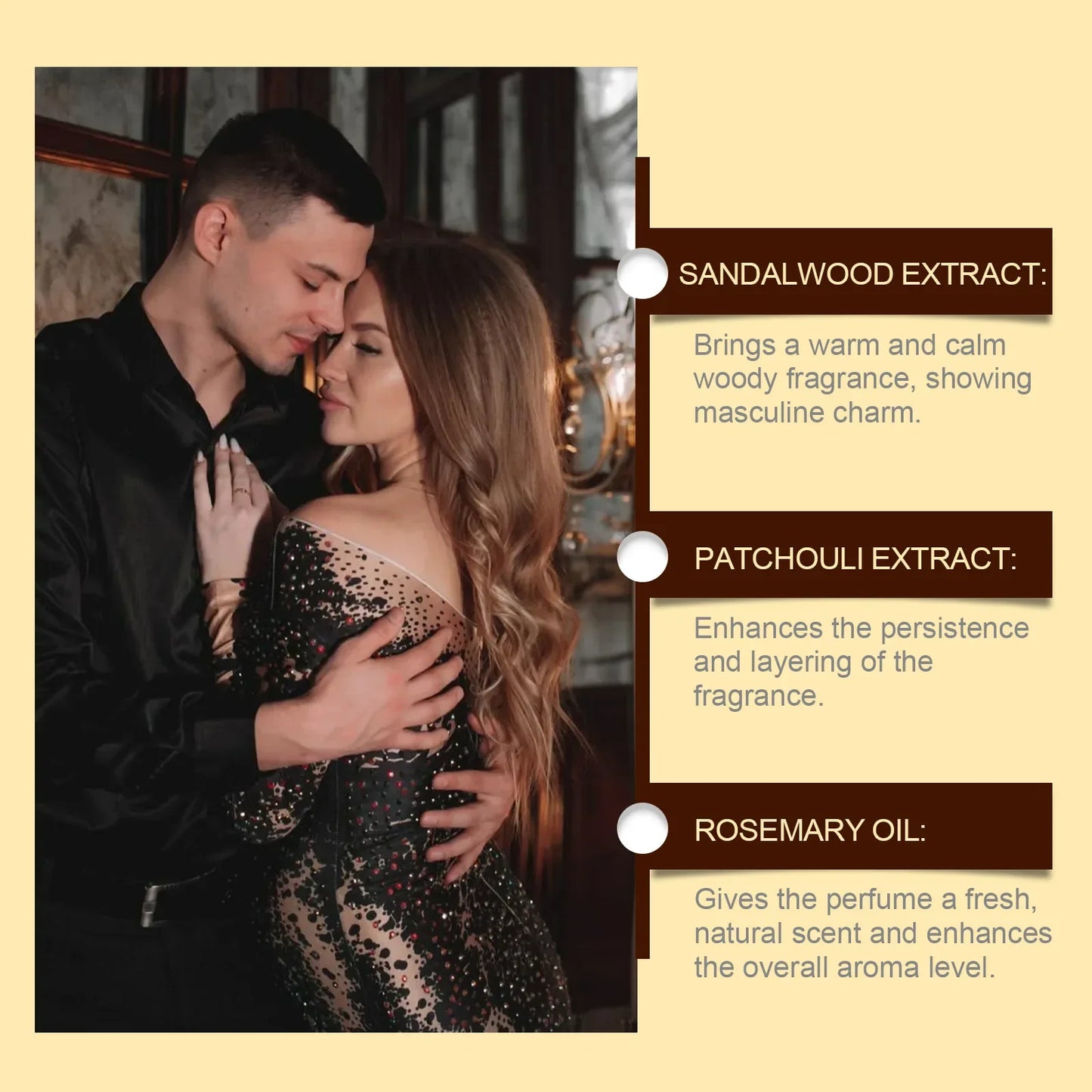 Roxelis 50ml Gentlemen Cologne Pheromone Perfume Dating Flirting Long Lasting Fragrance Release Charming Atmosphere Perfume