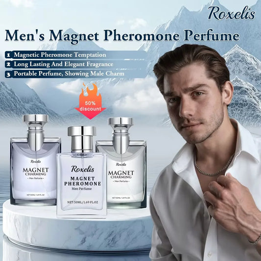 Roxelis 50ml Magnet Charming Men Perfume Tea Aroma Bergamot Lasting Fragrance Pheromone Dating Flirting Glamour Release Perfume