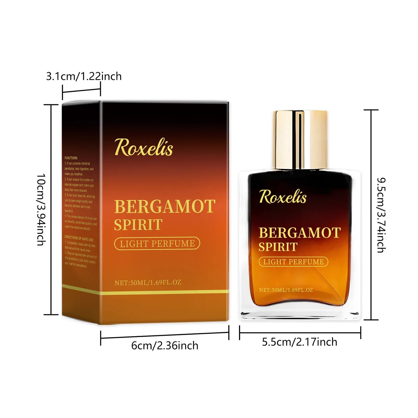 Roxelis 50ml Men Bergamot Perfume Dating Flirting Long Lasting Pheromone Fragrance Refreshing  Deodorant Charming Scent Perfume