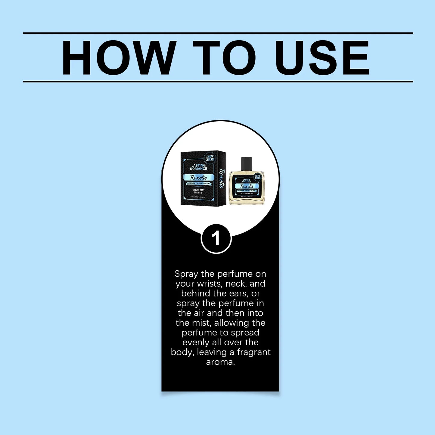 Roxelis 50ml Cologne Pheromone Perfume Bergamot Amber Wood Dating Long Lasting Fragrance Floral Scent Flirting Men Perfume Mist