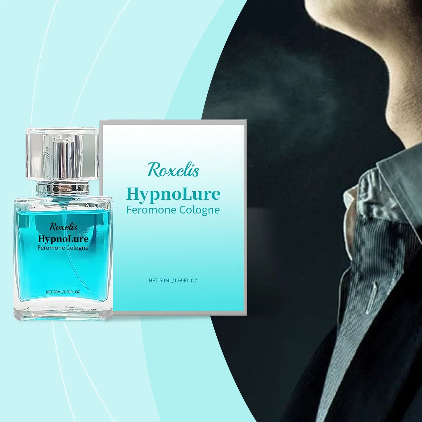 Roxelis 50ml Cologne Men'S Perfume Natural Fresh Fragrance Lasting Pheromone Deodorant Charm  Release Flirting Perfume Spray