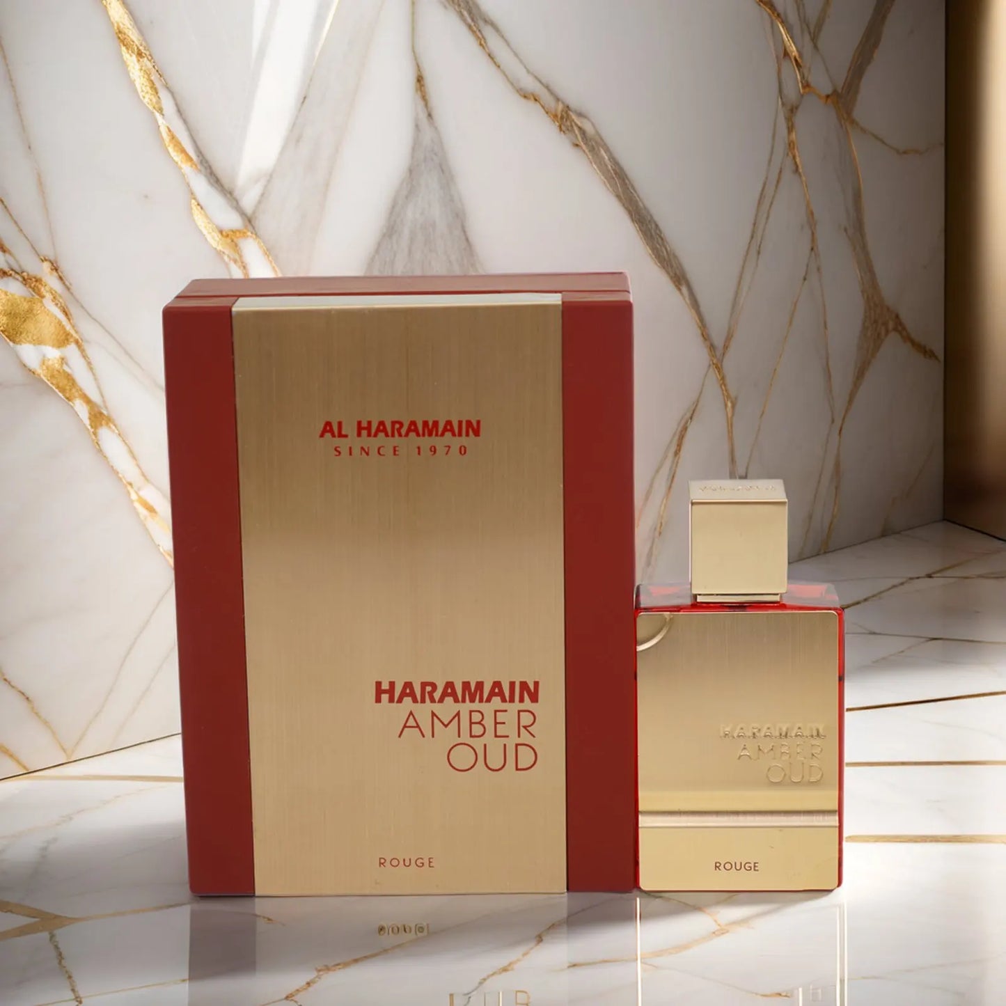 Amber Rouge Cologne 2.0oz/60ml | Al Haramain Unisex EDT Spray | Long-Lasting Scent, Perfect Holiday Gift for Him/Her