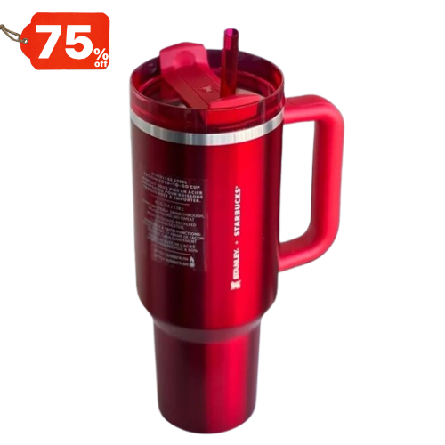 Starbucks Stanley Cup 40oz Red Holiday Tumbler