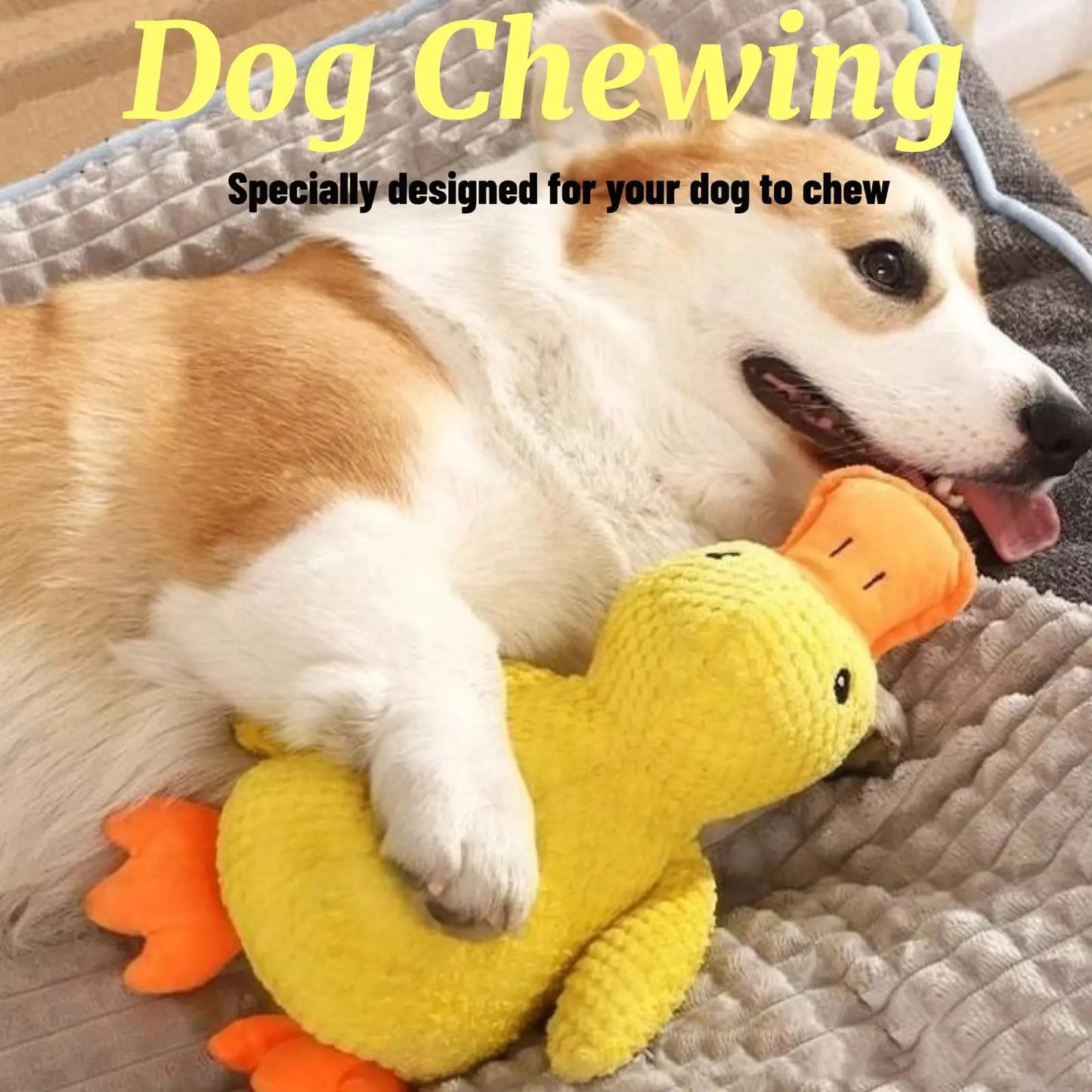 Dog Chew Toy Plush Duck Sound Toy Quacking Pet Toys Grinding Teeth Fun Interactive Entertainment Dog Supplies Small Large Dog