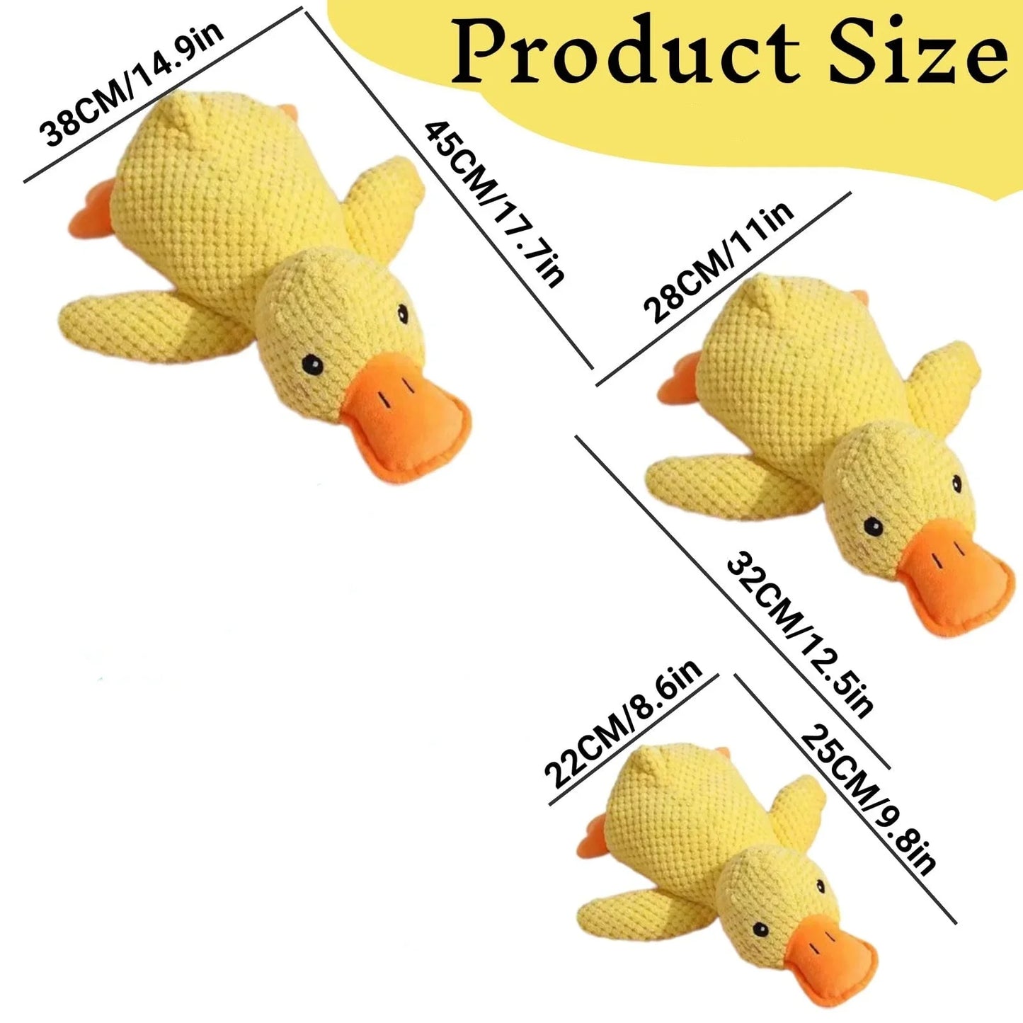 Dog Chew Toy Plush Duck Sound Toy Quacking Pet Toys Grinding Teeth Fun Interactive Entertainment Dog Supplies Small Large Dog