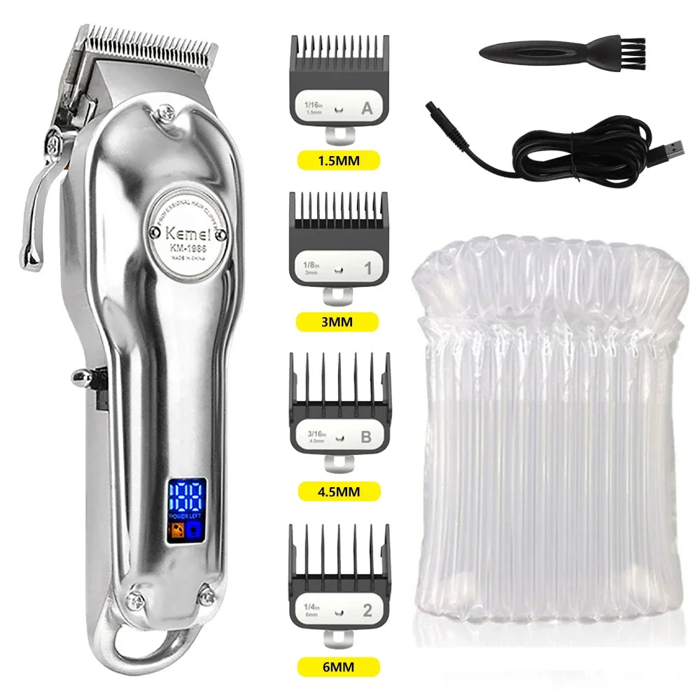 Kemei KM-1986 Or Blade Hair Trimmer For Men Trimmer Professional Hair Clipper Electric Razor Rechargeable Hair Cutting Machine