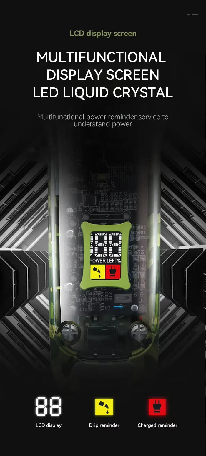 Kemei Transparent Body Electric Hair Clippers Kit KM-1926 KM-1928 Rechargeable Trimmer KM-TX7 Waterproof Men's Shaver Barber