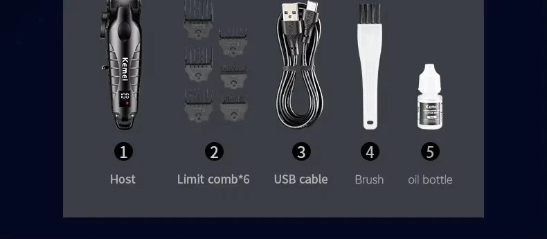 Kemei KM-2290 KM-1113 KM-2026 professional Electric hair clipper kit Men's Shaver Cordless Barber Hair Trimmer USB beard Razor