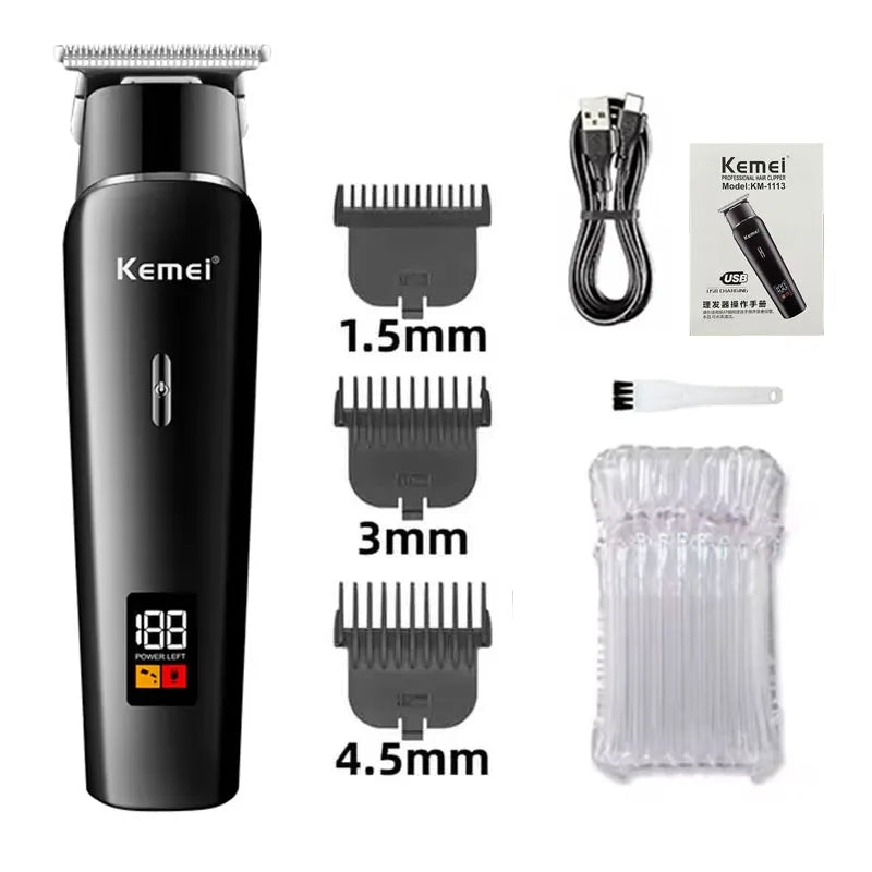 Kemei KM-2290 KM-1113 KM-2026 professional Electric hair clipper kit Men's Shaver Cordless Barber Hair Trimmer USB beard Razor