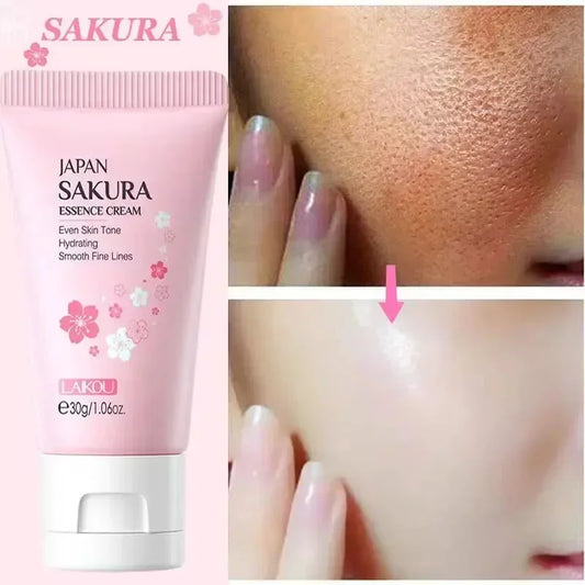Sakura Whitening Face Serum Anti Aging Fade Fine Lines Tighten Pores Improve Melanin Pigment Dull Moisturizer Brighten Skin Care