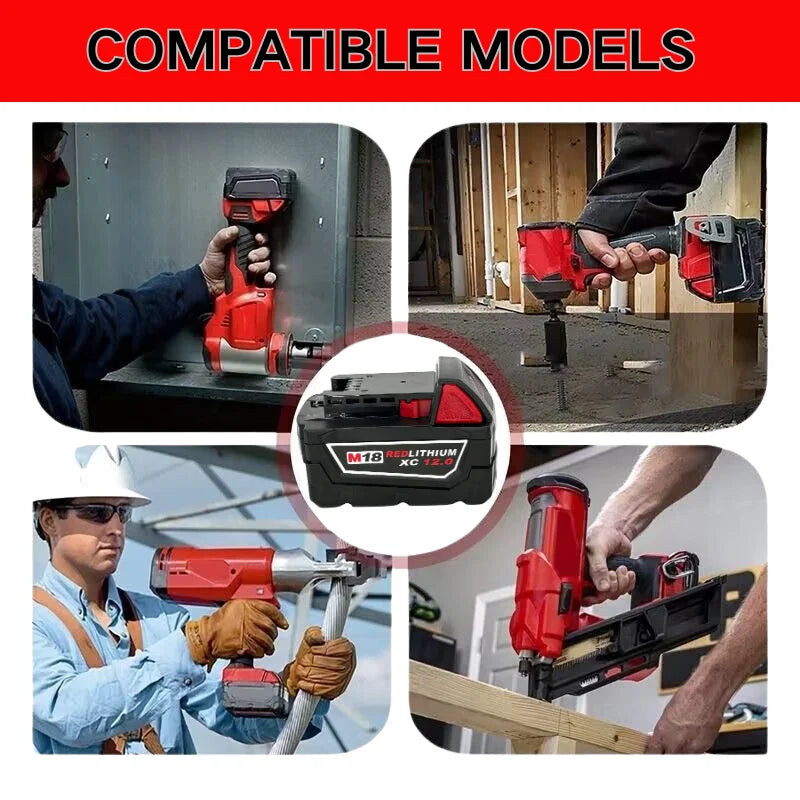 100%For Milwaukee M18 18V 12000mAh 18650 Lithium Replacement Battery For Milwaukee 48-11-1860 48-11-1850 48-11-1840 Tool Battery