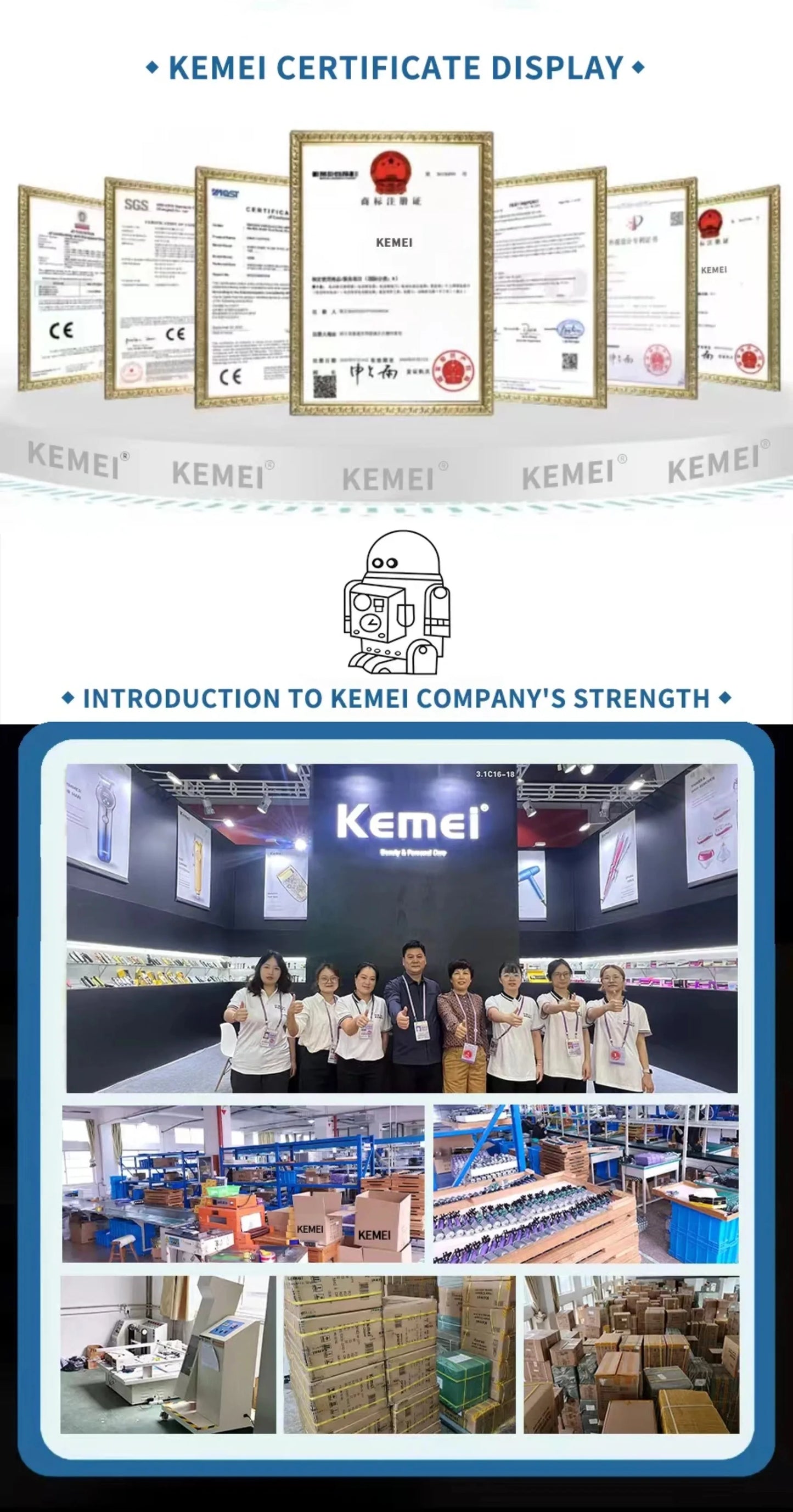 Kemei Professional Hair Clipper Magnetic Levitation Motor 8800 Rpm Charging Base Hair Clipper Men's Hair Clipper KM-2373