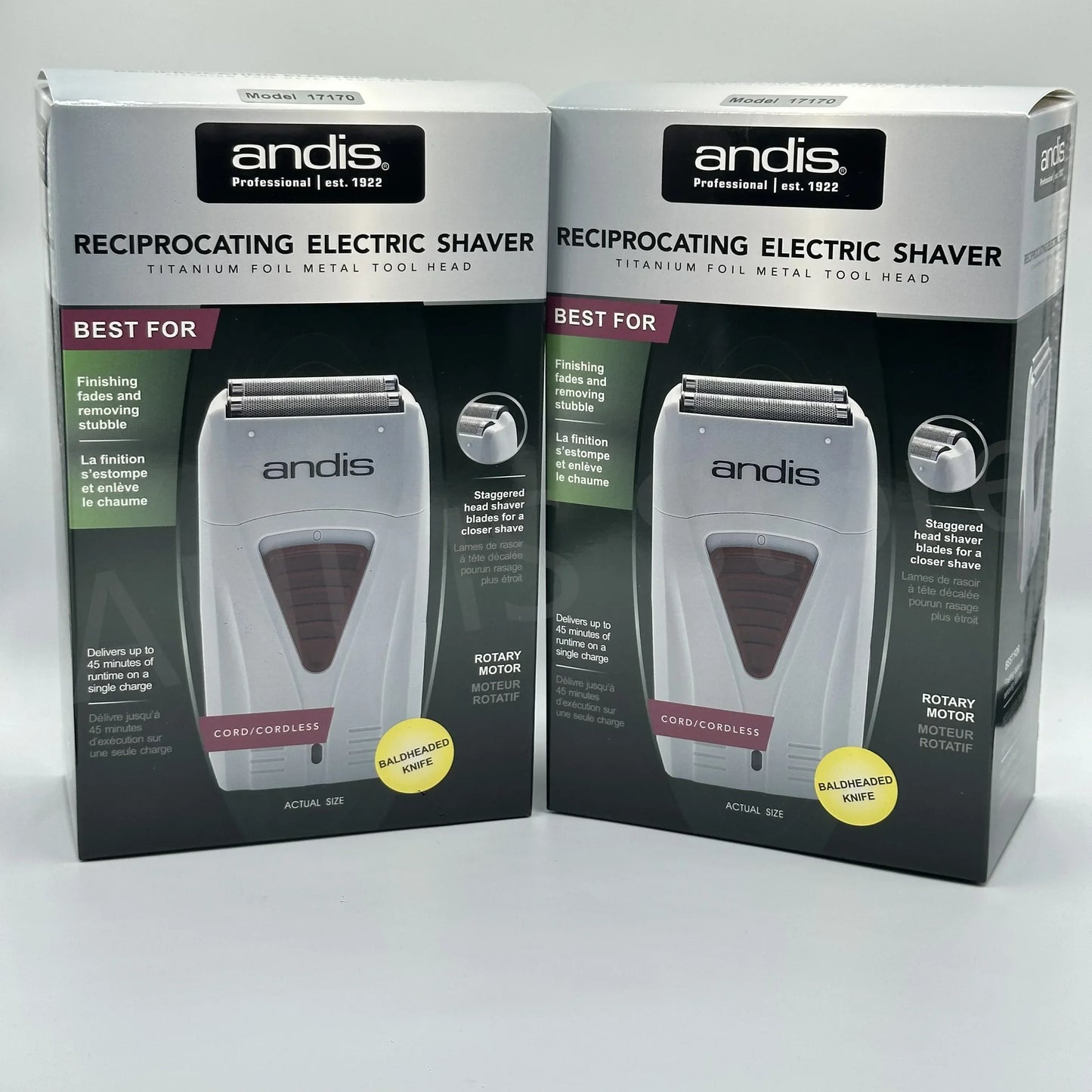 Original Andis 17170 Foil Lithium Titanium Shaver Smooth Shaving Cordless Shaver With Charger  For Men Razor Bald Hair Clipper