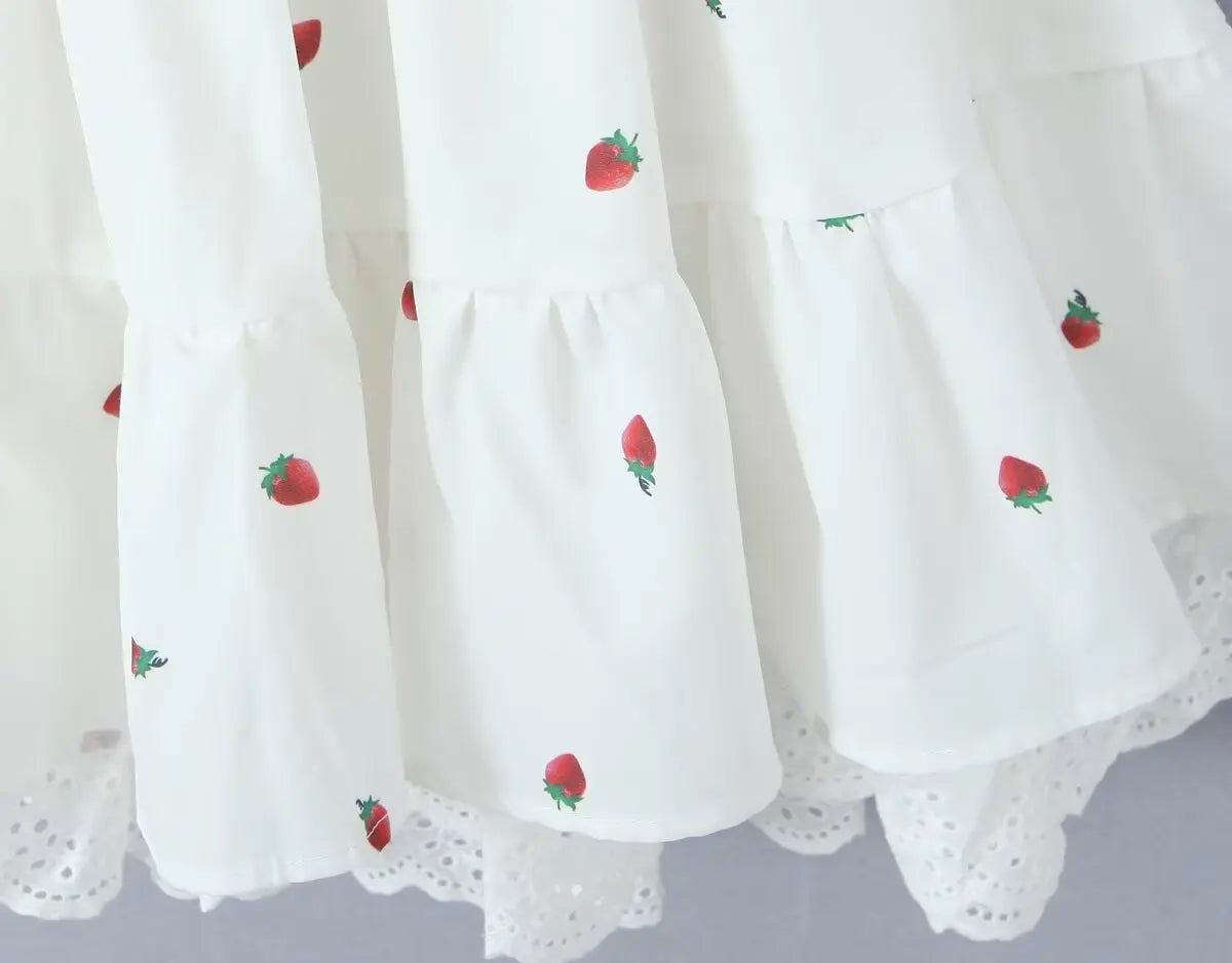 Vintage Puff Sleeve Mini Lace Dress Women Floral Printed Off Shoulder Ruffles Summer Dresses Party Elegant Square Neck Vestidos