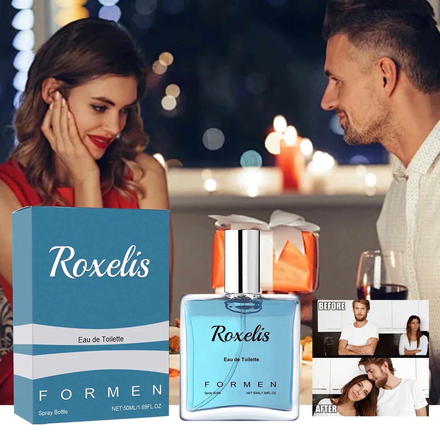 Roxelis Pheromone Light Perfume Spray For Men Lasting Fragrance Scent Of Fresh Natural Elegant Release Charming Dating Perfume