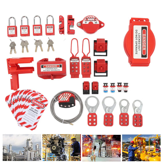New 47 Pieces Lockout Tagout Kit Industrial Equipment Safe Locks Electrical Security Padlocks Combination Set