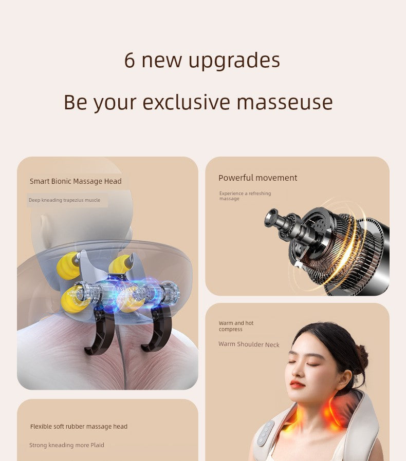 Ox Neck Massager Genuine Goods Back Waist Shoulder Spine Neck Kneading Handy Gadget Trapezius Massage Instrument