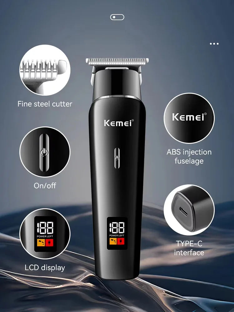 Kemei KM-2290 KM-1113 KM-2026 professional Electric hair clipper kit Men's Shaver Cordless Barber Hair Trimmer USB beard Razor