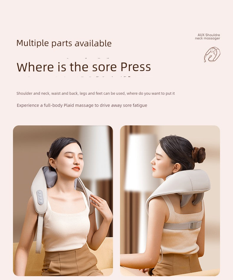Ox Neck Massager Genuine Goods Back Waist Shoulder Spine Neck Kneading Handy Gadget Trapezius Massage Instrument