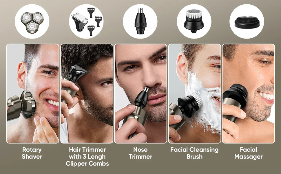Sejoy Electric Hair Clipper for Men  5 in 1 Electric Nose Hair Trimmer Professional Cutting Machine Rechargalbe