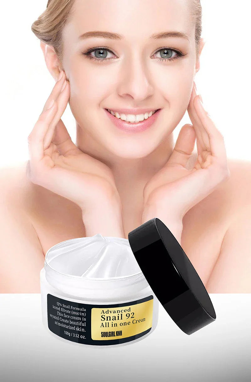 Collagen Snail Mucin 92% Repair Face Cream Repairing Lift Firm Anti-aging Fade Fine Lines Acne Treatment Brightening Skin Care
