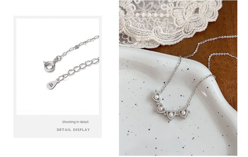 Four-Leaf Clover Genuine Love Necklace Women's Sterling Silver 999