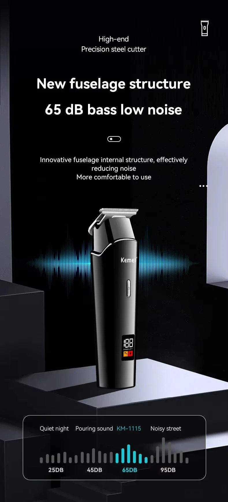 Kemei KM-2290 KM-1113 KM-2026 professional Electric hair clipper kit Men's Shaver Cordless Barber Hair Trimmer USB beard Razor
