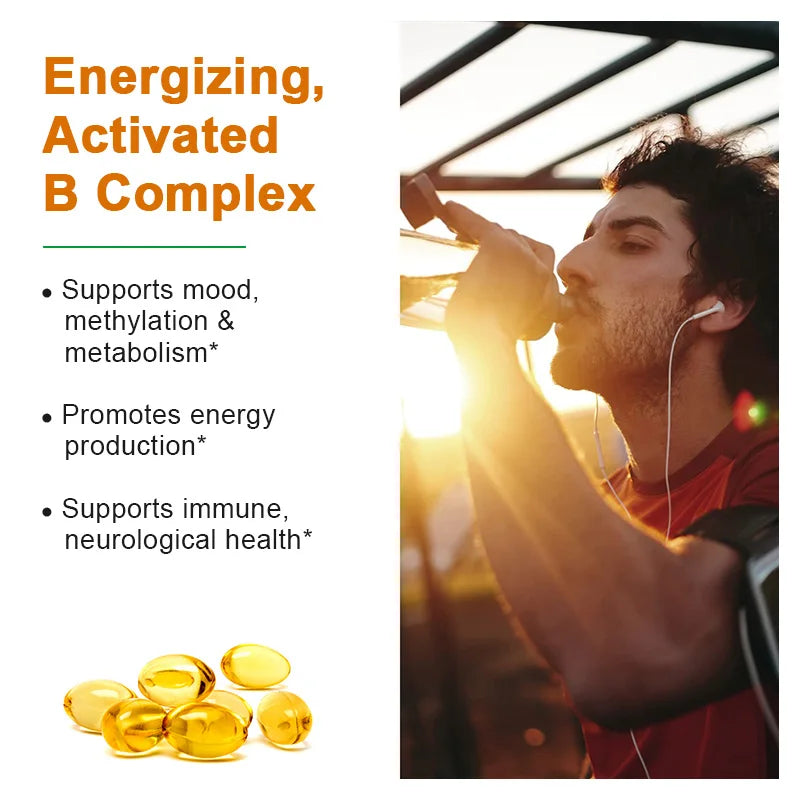 Vitamin B Complex Supplement, Supports Energy, Immune Health, Antioxidant Supplement