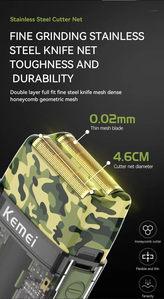 Kemei Transparent Body Electric Hair Clippers Kit KM-1926 KM-1928 Rechargeable Trimmer KM-TX7 Waterproof Men's Shaver Barber