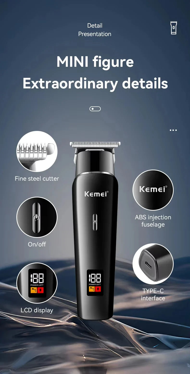 Kemei KM-2290 KM-1113 KM-2026 professional Electric hair clipper kit Men's Shaver Cordless Barber Hair Trimmer USB beard Razor