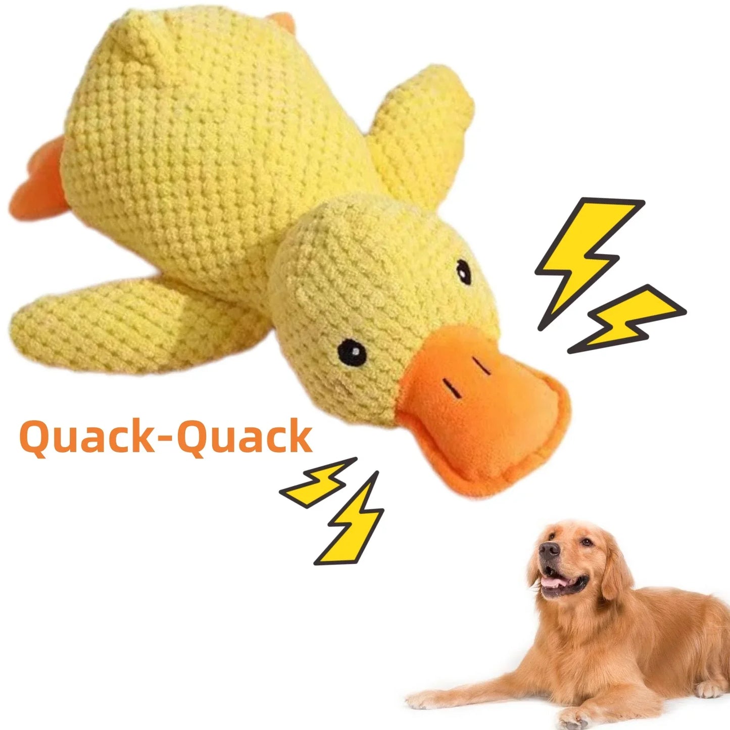 Dog Chew Toy Plush Duck Sound Toy Quacking Pet Toys Grinding Teeth Fun Interactive Entertainment Dog Supplies Small Large Dog