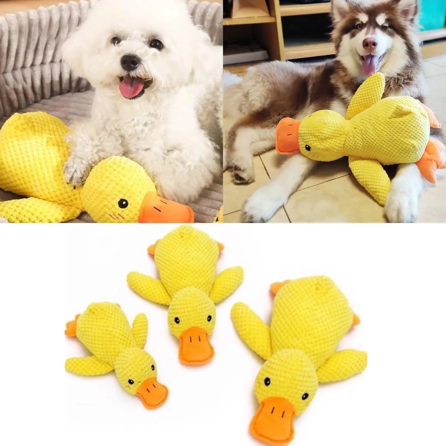 Dog Chew Toy Plush Duck Sound Toy Quacking Pet Toys Grinding Teeth Fun Interactive Entertainment Dog Supplies Small Large Dog