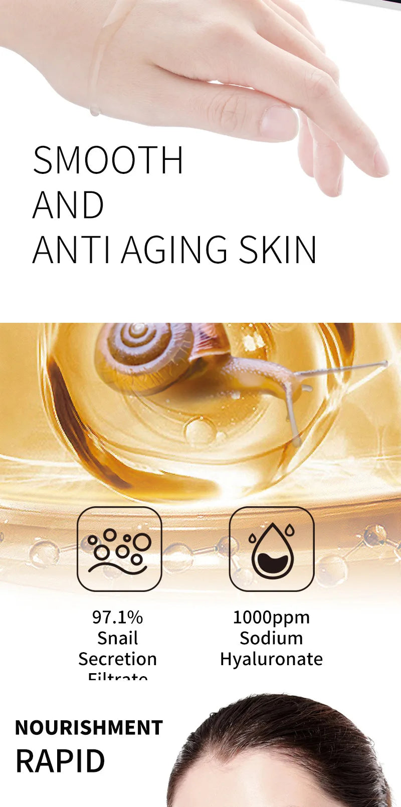 Collagen Snail Mucin 92% Repair Face Cream Repairing Lift Firm Anti-aging Fade Fine Lines Acne Treatment Brightening Skin Care