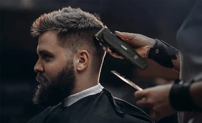 VGR Hair Trimmer Professional Electric Hair Clipper Barber Hair Cutting Machine 9000 RPM Haircut Metal Trimmer for Men V-640