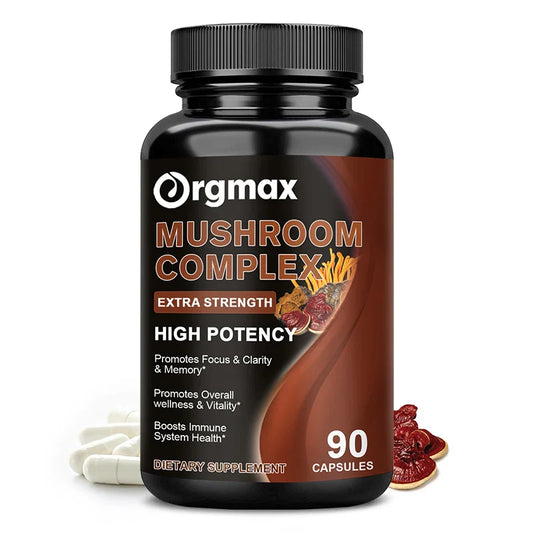10 Mushrooms Blend Supplement - Lions Mane, Cordyceps,Turkey Tail -Natural Stress & Mood Support Brain, Memory & Focus, Immune