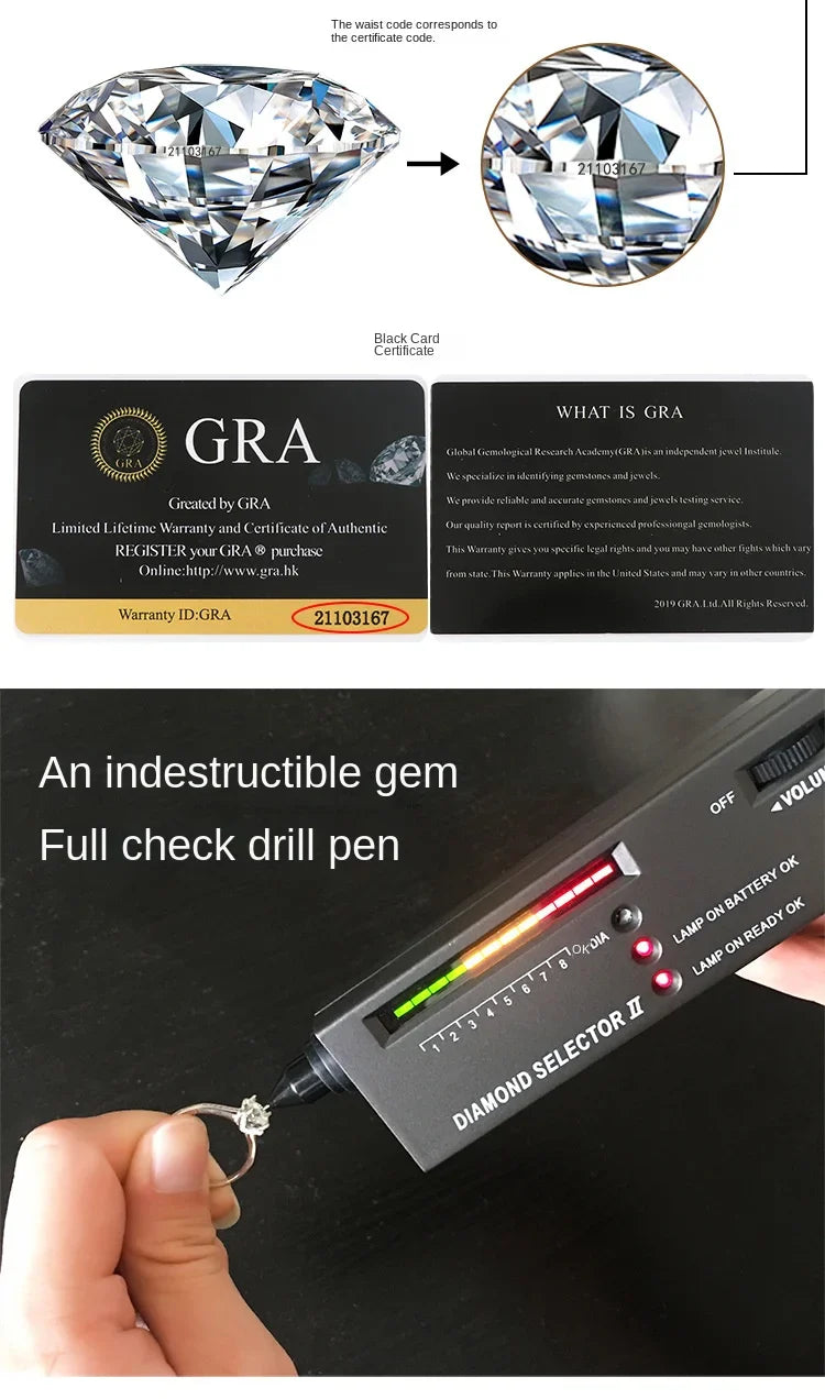 Sterling silver S925 four-leaf clover necklace for women Light Luxe Mosan diamond clavicle chain flower-shaped pendant for women