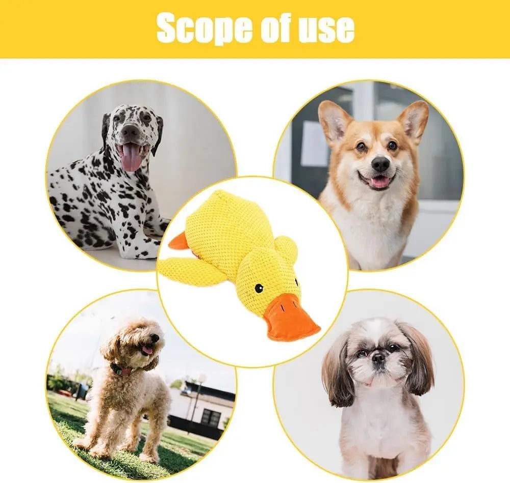 Dog Chew Toy Plush Duck Sound Toy Quacking Pet Toys Grinding Teeth Fun Interactive Entertainment Dog Supplies Small Large Dog