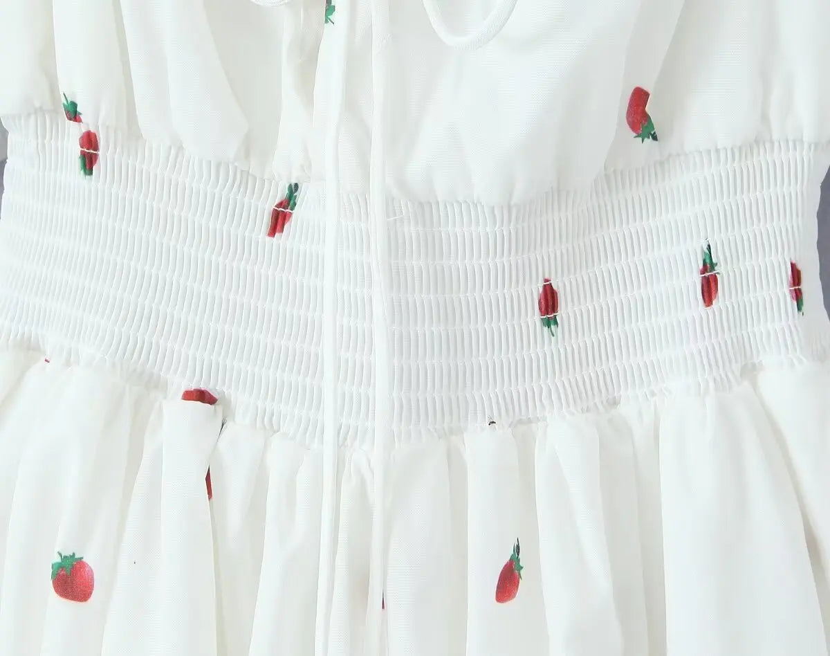 Vintage Puff Sleeve Mini Lace Dress Women Floral Printed Off Shoulder Ruffles Summer Dresses Party Elegant Square Neck Vestidos