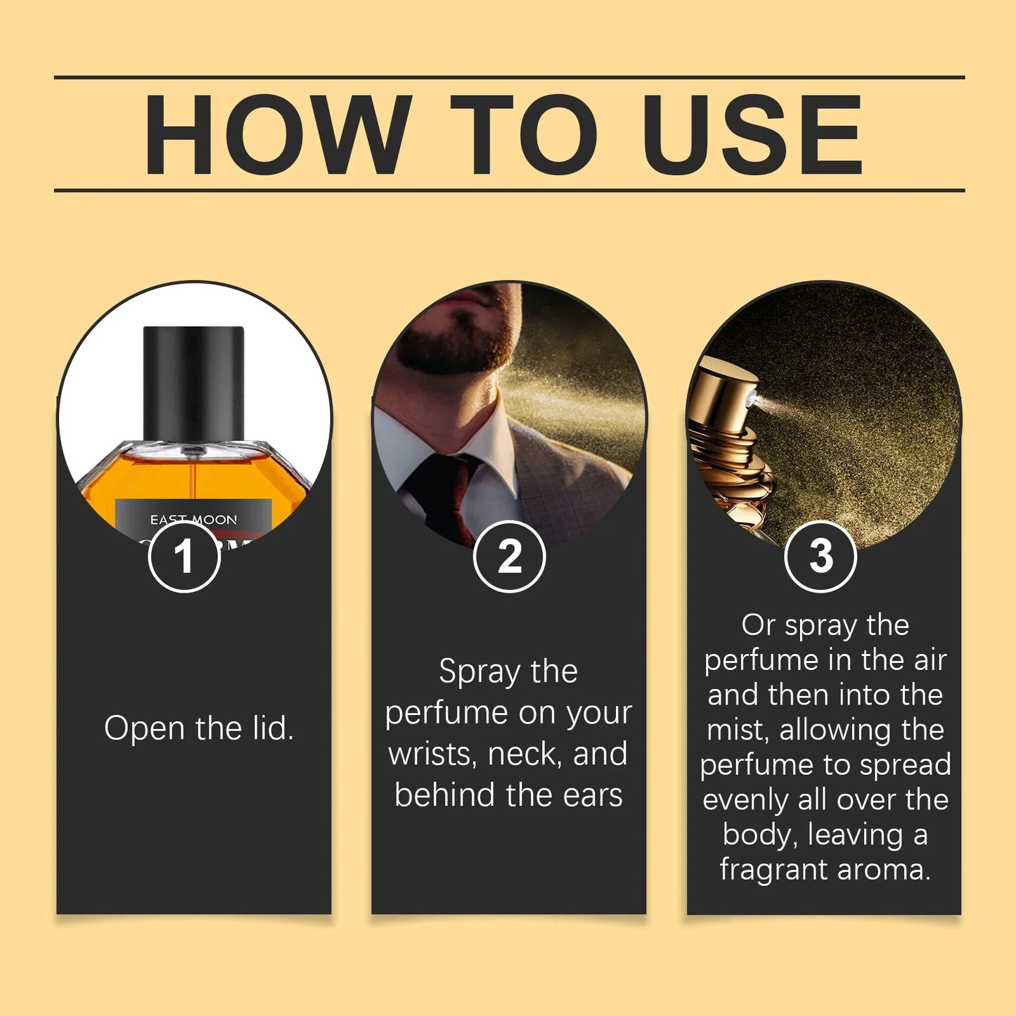 East Moon Men's Perfume Cedar Scent Balm Beard Balm Long Lasting Fragrance Wood Fragrance Fresh Release Men'S Charm Perfume