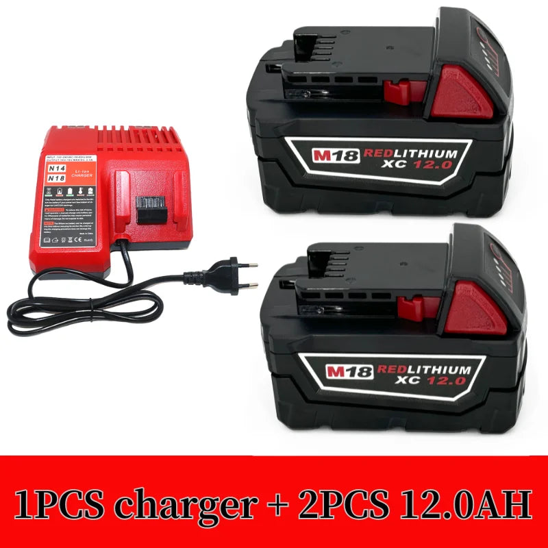 100%For Milwaukee M18 18V 12000mAh 18650 Lithium Replacement Battery For Milwaukee 48-11-1860 48-11-1850 48-11-1840 Tool Battery