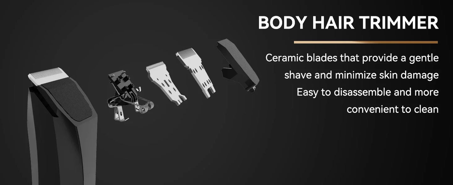 MAXGROOM Body Hair Trimmer Shaver for Men Ball Trimmer for Groin Pubic Replaceable Ceramic Blade Electric IXP7Waterproof Clipper