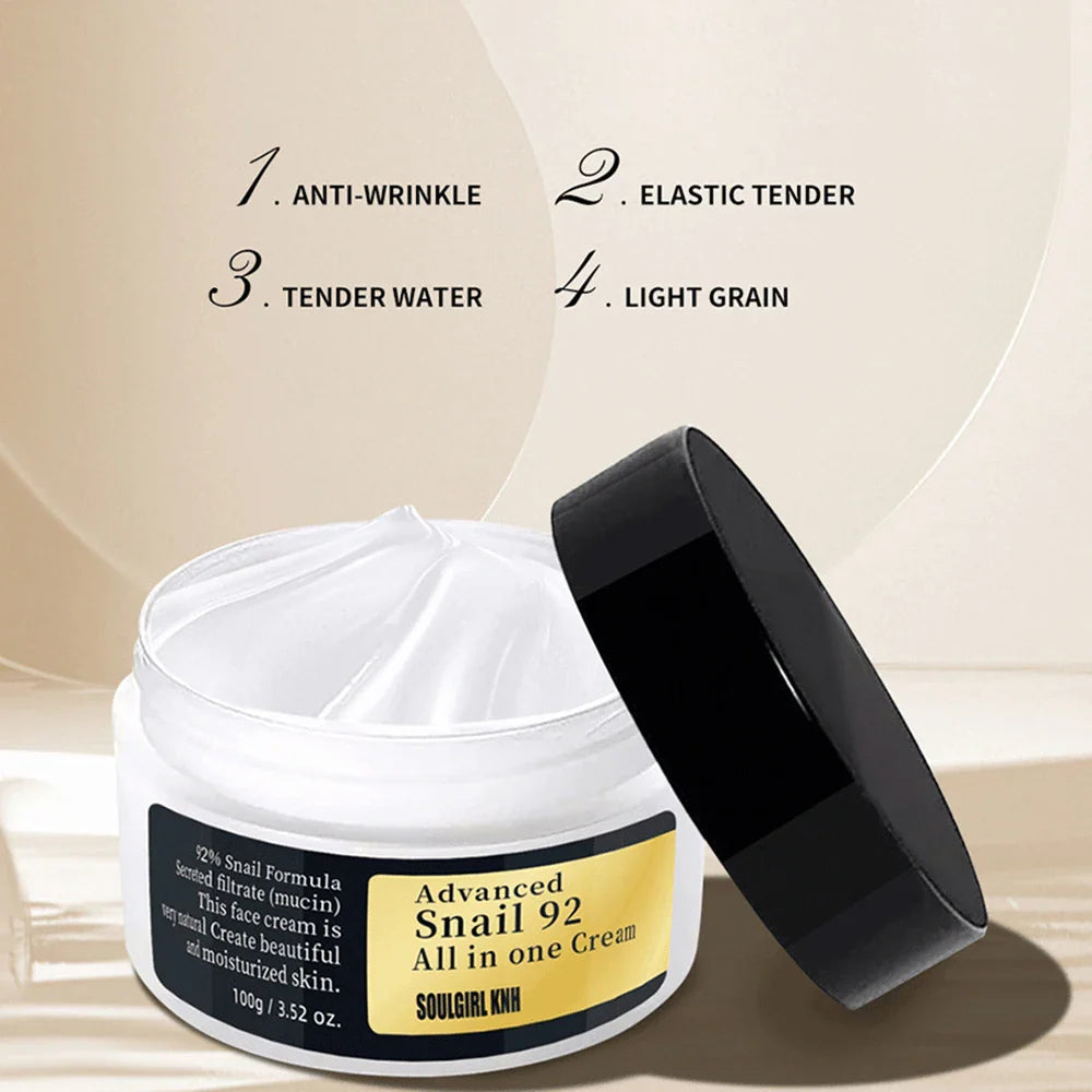Collagen Snail Mucin 92% Repair Face Cream Repairing Lift Firm Anti-aging Fade Fine Lines Acne Treatment Brightening Skin Care
