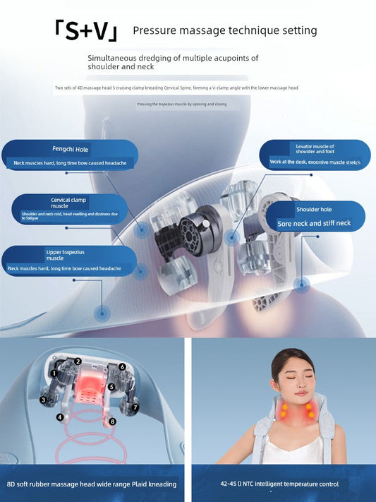 National Supplement minus 15% Miaojie R3mini Shoulder and Neck Massage Instrument Trapezoid Muscle Waist Back Neck Shoulder Neck Massager