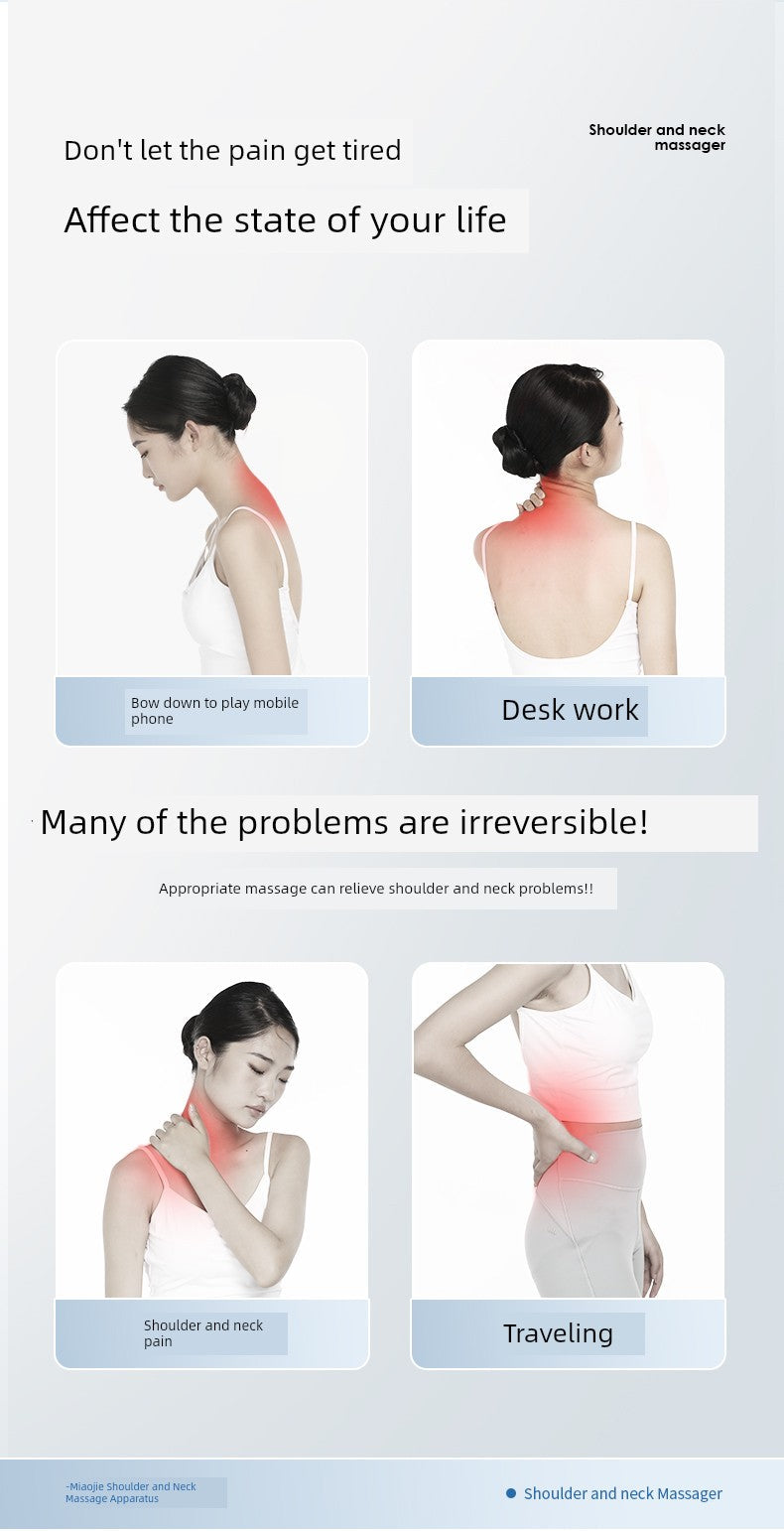 National Supplement minus 15% Miaojie R3mini Shoulder and Neck Massage Instrument Trapezoid Muscle Waist Back Neck Shoulder Neck Massager